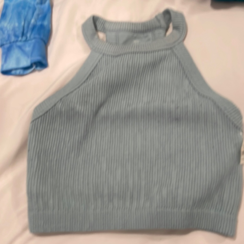 aerie crop top with built in bra